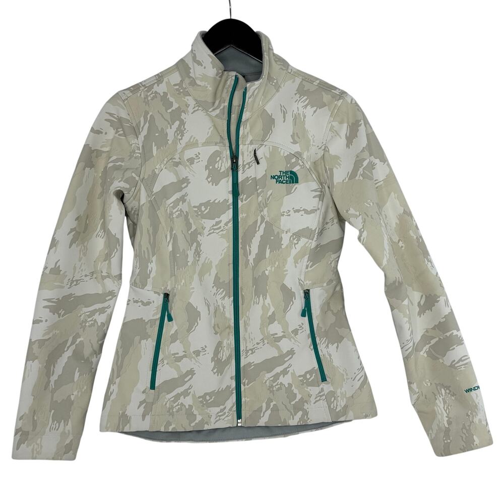 The North Face Apex Bionic WindWall Softshell Jacket Womens Small Tan Teal